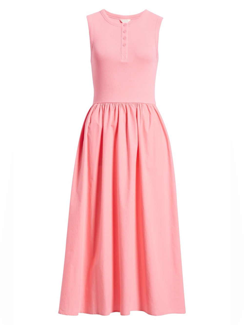 Caslon $79 Sleeveless Mixed Media Midi Dress